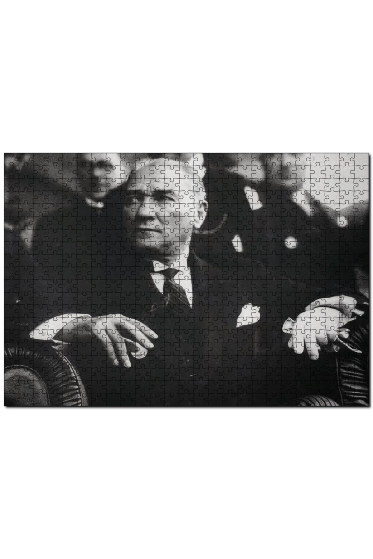 پازل تصویر آتاتورک در مراسم روز جمهوری 1000 تکه اره منبت کاری مویی ام دی اف چوب Cakapuzzle