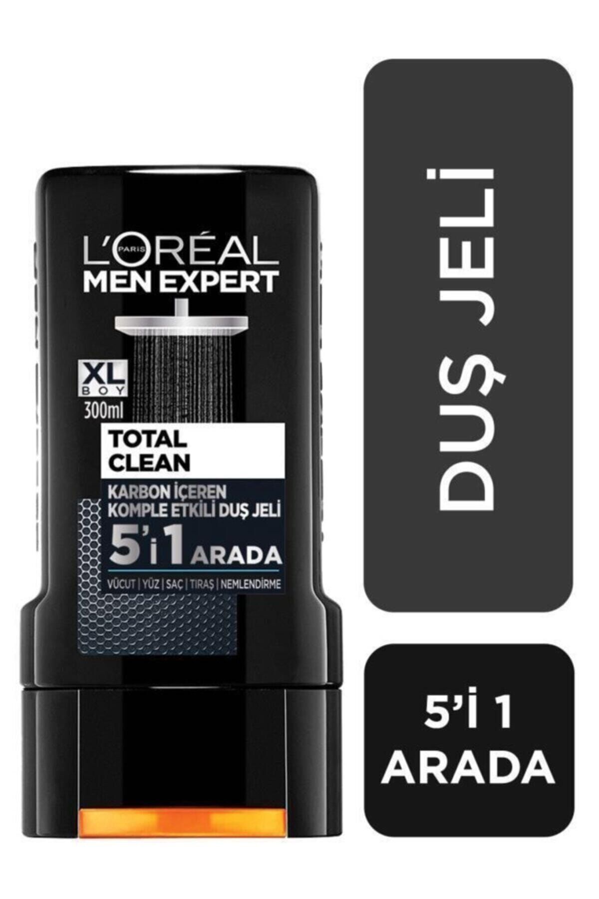 شامپو حمام و ژل زغال 5 اثره کی اُن لاین توتال کلین 300 میلی لیتر لورال پاریس L'Oreal Paris