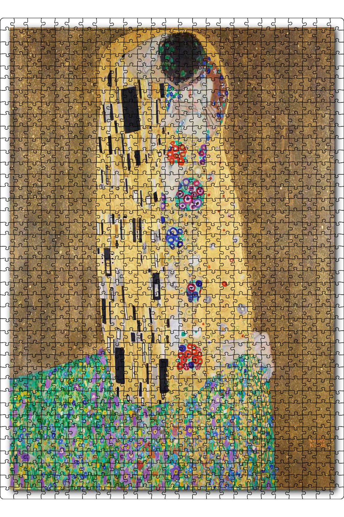 پازل CAKASEPETIM GUSTAV KLIMT KISS PAINTING 1000 PIECE PUZZLE اره منبت کاری مویی ام دی اف چوبی Cakapuzzle