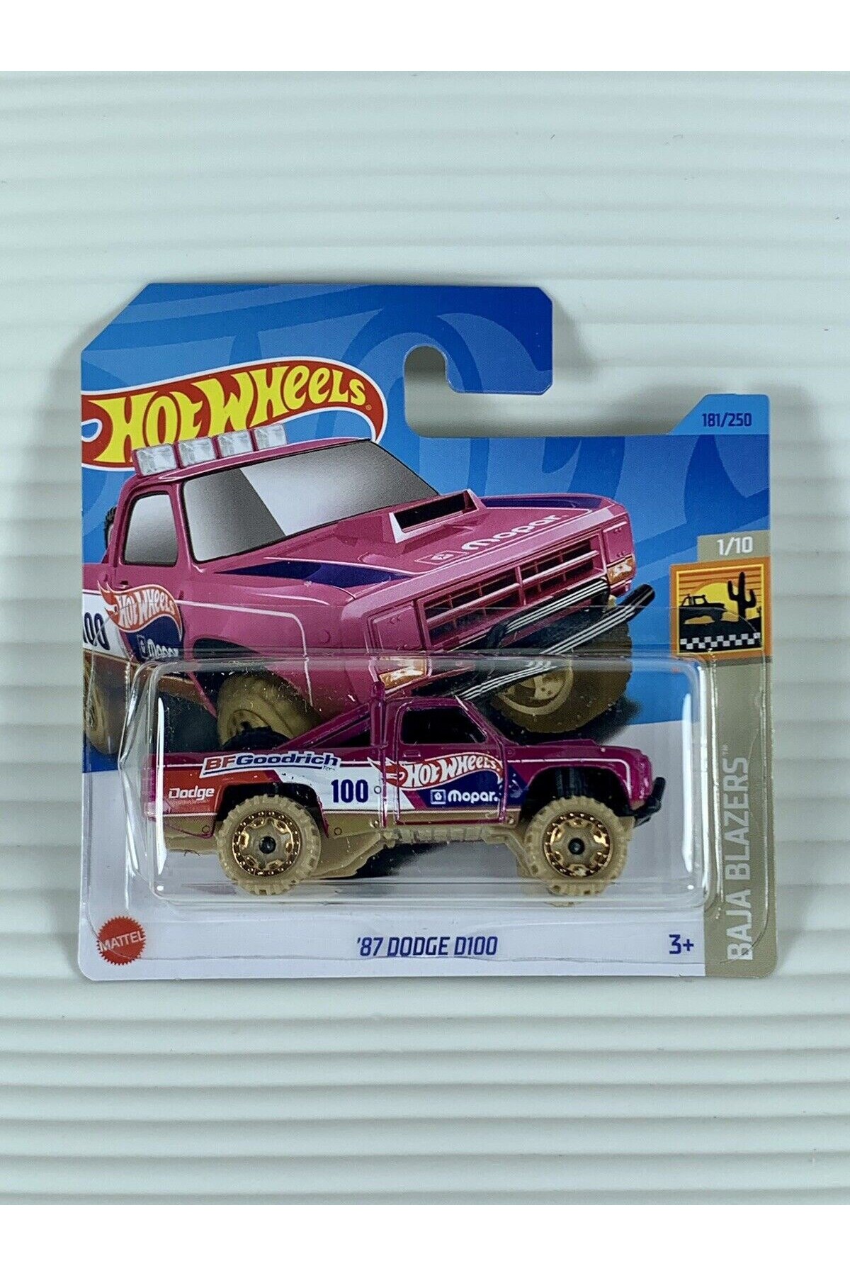 ماشین اسباب بازی 2023 '87 DODGE D100 181 250 HW BAJA BLAZERS 1 10 HKG73 هات ویلز اورجینال HOT WHEELS