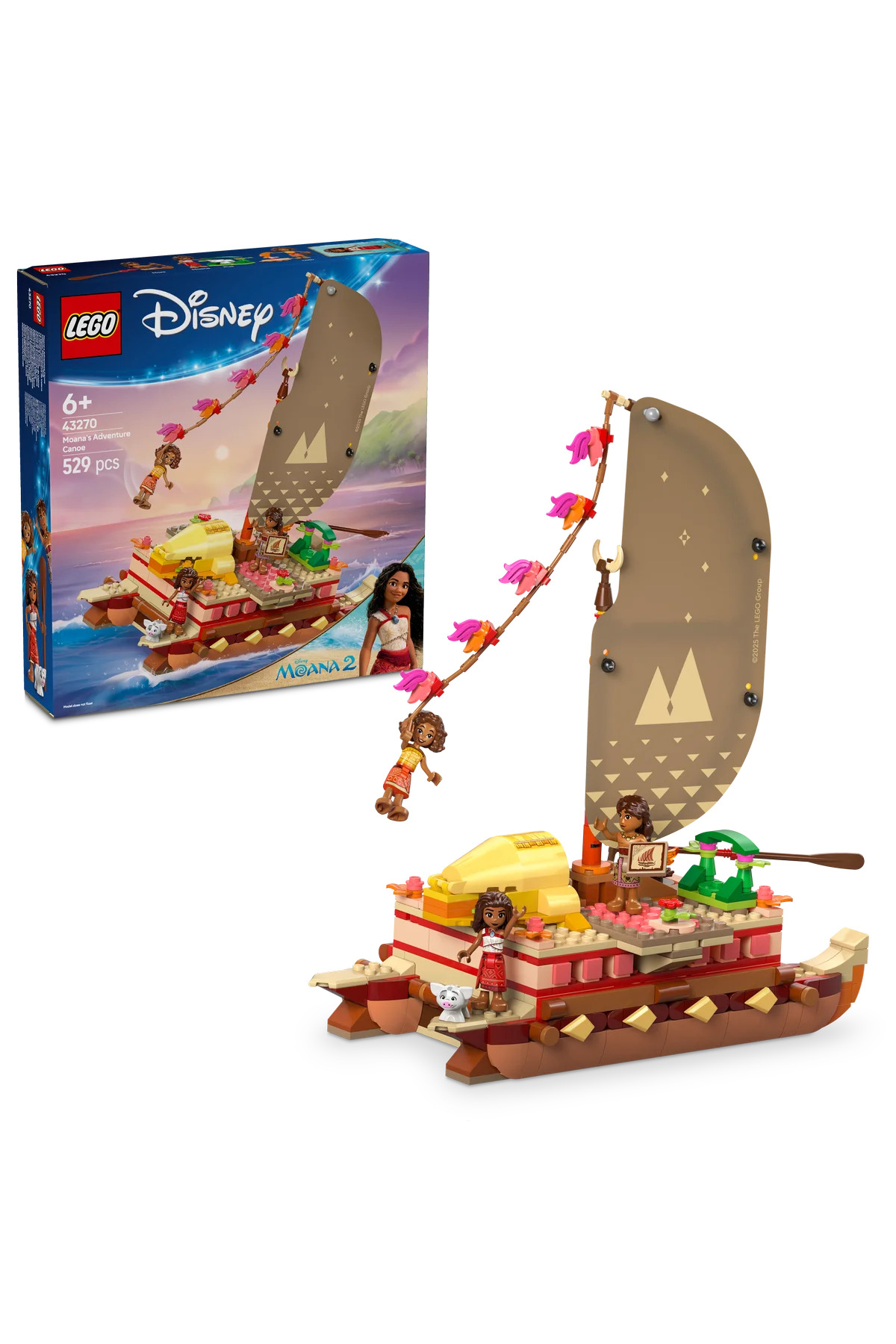 لگو و اسباب بازی های ساخت محور ® ǀ DISNEY PRINCESS MOANA'S ADVENTURE KAYAK 43270 6+ TOY BUILDING SET 529 PIECES اورجینال LEGO