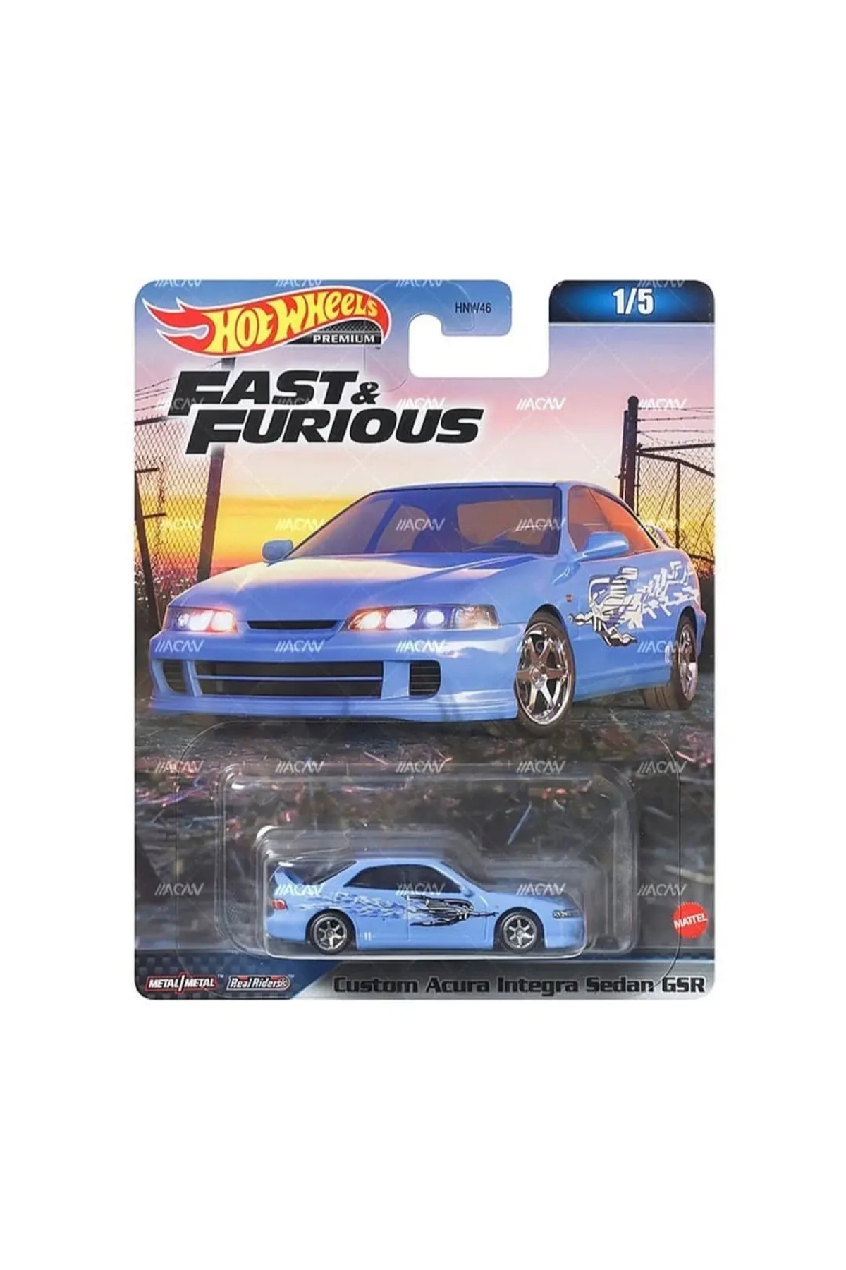 ماشین اسباب بازی MATTEL PREMIUM سریع و خشمگین ACURA INTEGRA SEDAN GSR هات ویلز اورجینال HOT WHEELS