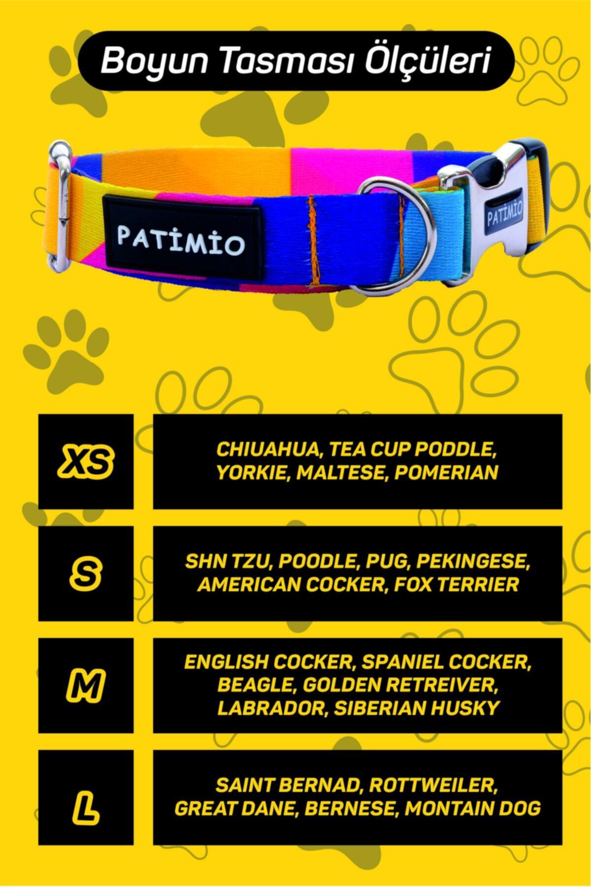 قلاده سگ ست و بند COLORS اورجینال PATİMİO