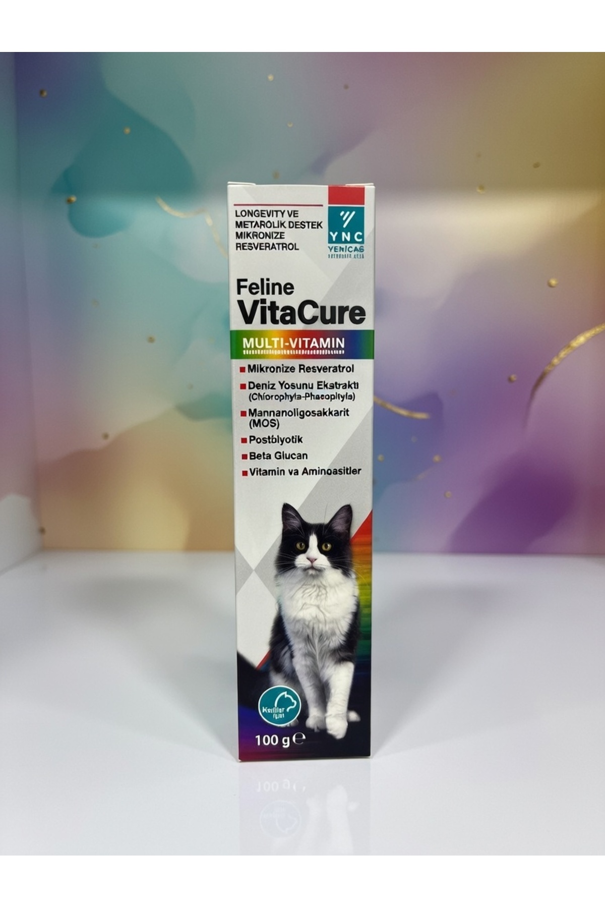 خمیر مولتی‌ویتامین گربه وای‌ان‌سی YNC Feline VitaCure، ۱۰۰ گرم
