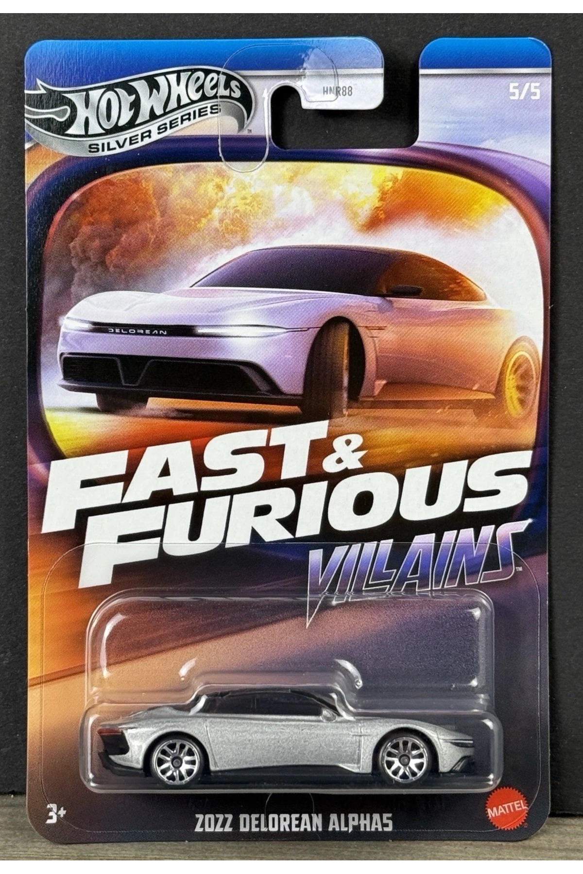 ماشین اسباب بازی FAST & FURIOUS 2022 DELOREAN ALPHAS DIE CAR CAST هات ویلز اورجینال HOT WHEELS