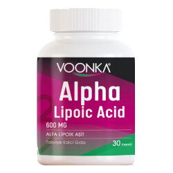 کپسول آلفا لیپوئیک اسید ۶۰۰ میلی‌گرم وونکا Voonka Alpha Lipoic Acid ۳۰ عددی