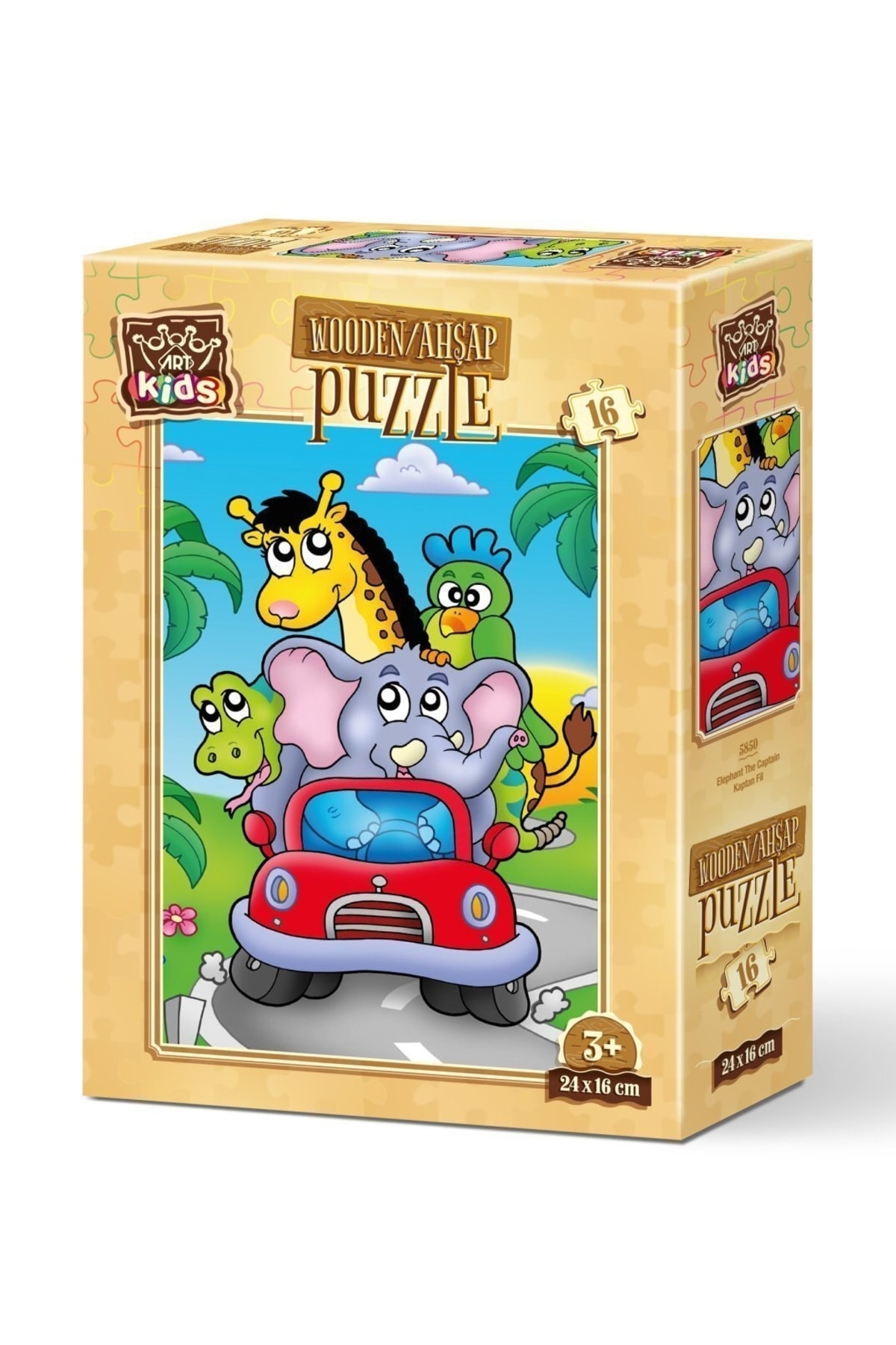 پازل 16 تکه چوبی CAPTAIN ELEPHANT 5850 از ترکیه Art Puzzle