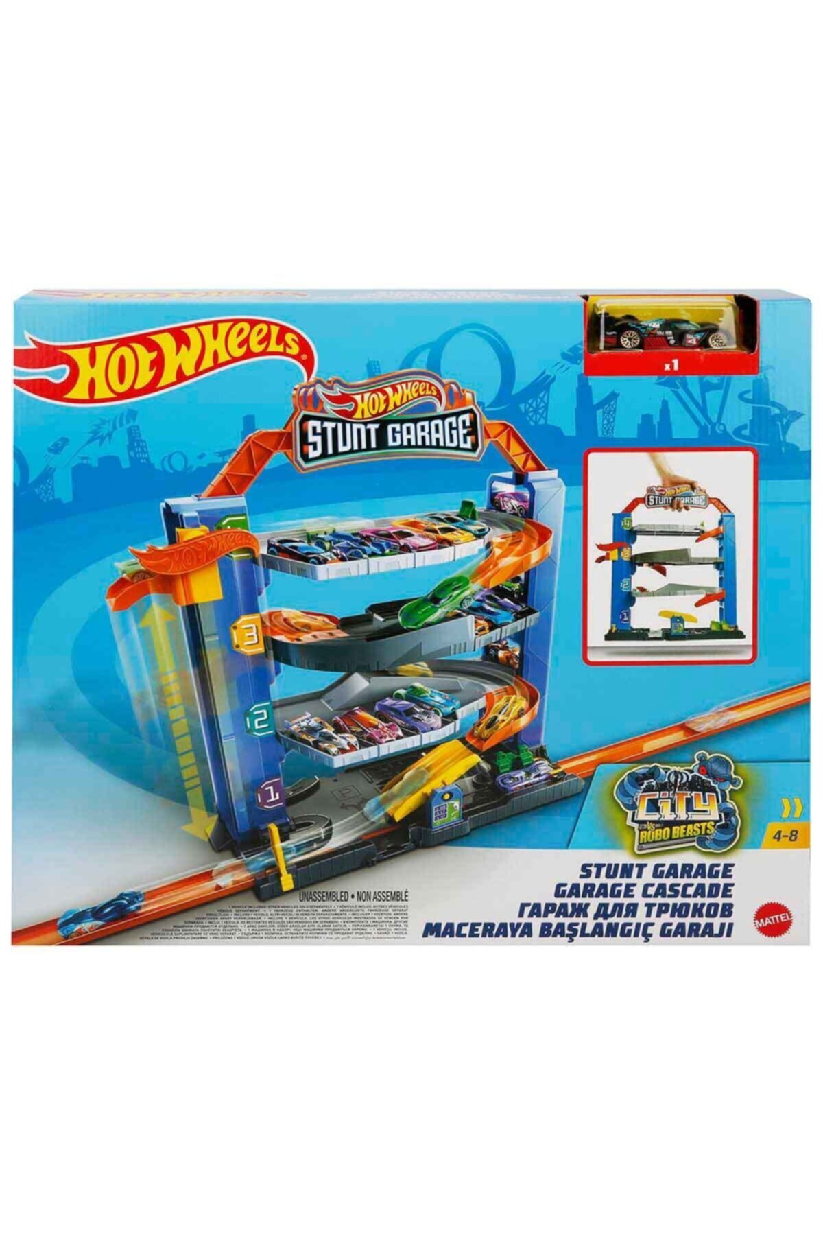 ماشین اسباب بازی شروع به ماجراجویی گاراژ 4 STOREY GNL70 هات ویلز اورجینال HOT WHEELS