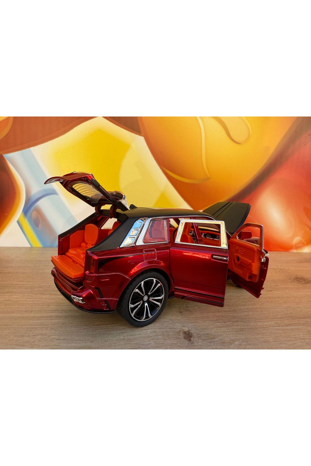 مدل خودرو 1:24 کشش دراپ با نور و صدا فلزی رولز رویس دایکست ماشین 18 سانتی متری اورجینال scntoys