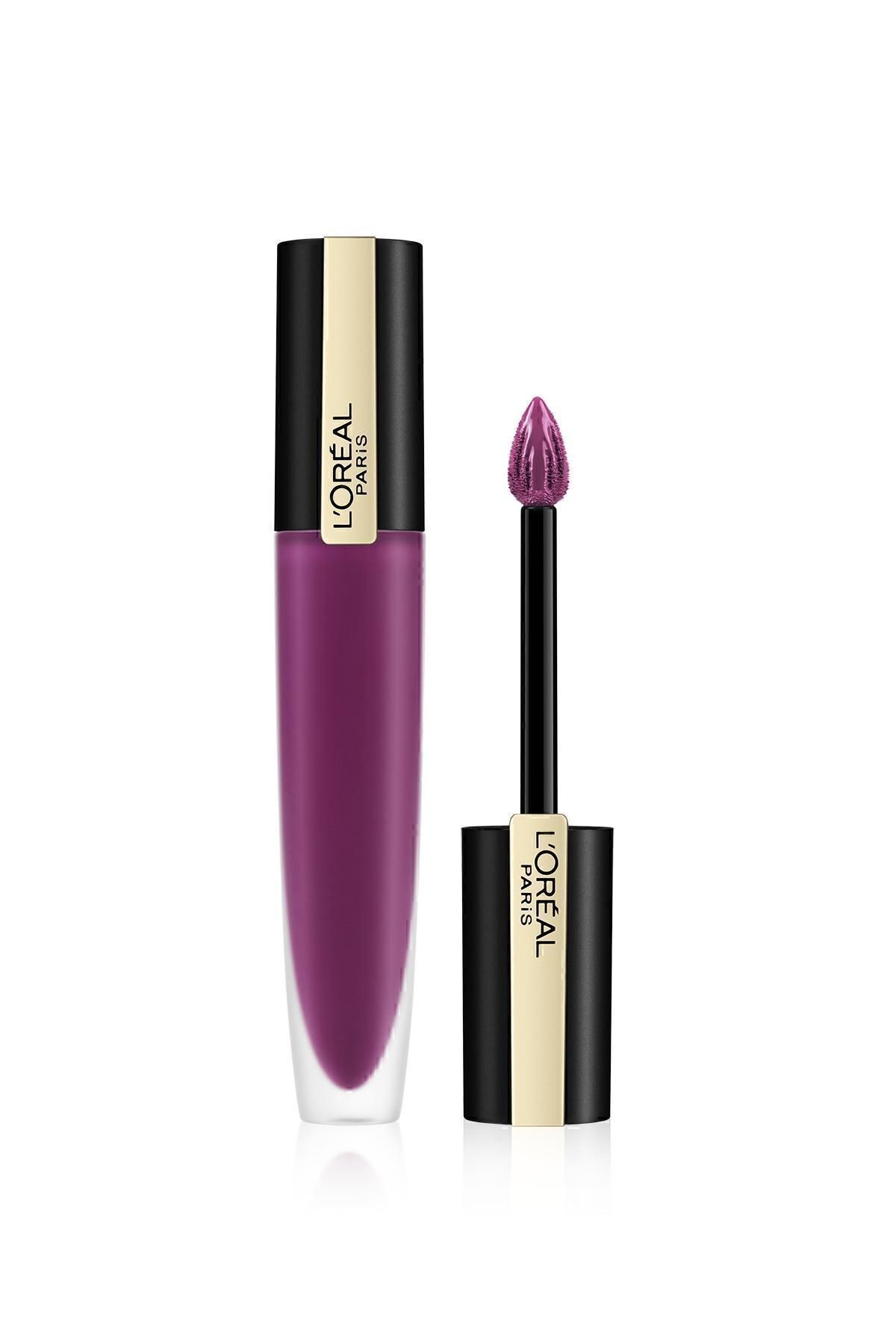 L'Oreal Paris رژلب مایع مات لیکوئید ساینچر لورآل پاریس رنگ ۱۰۴ من شورش می‌کنم