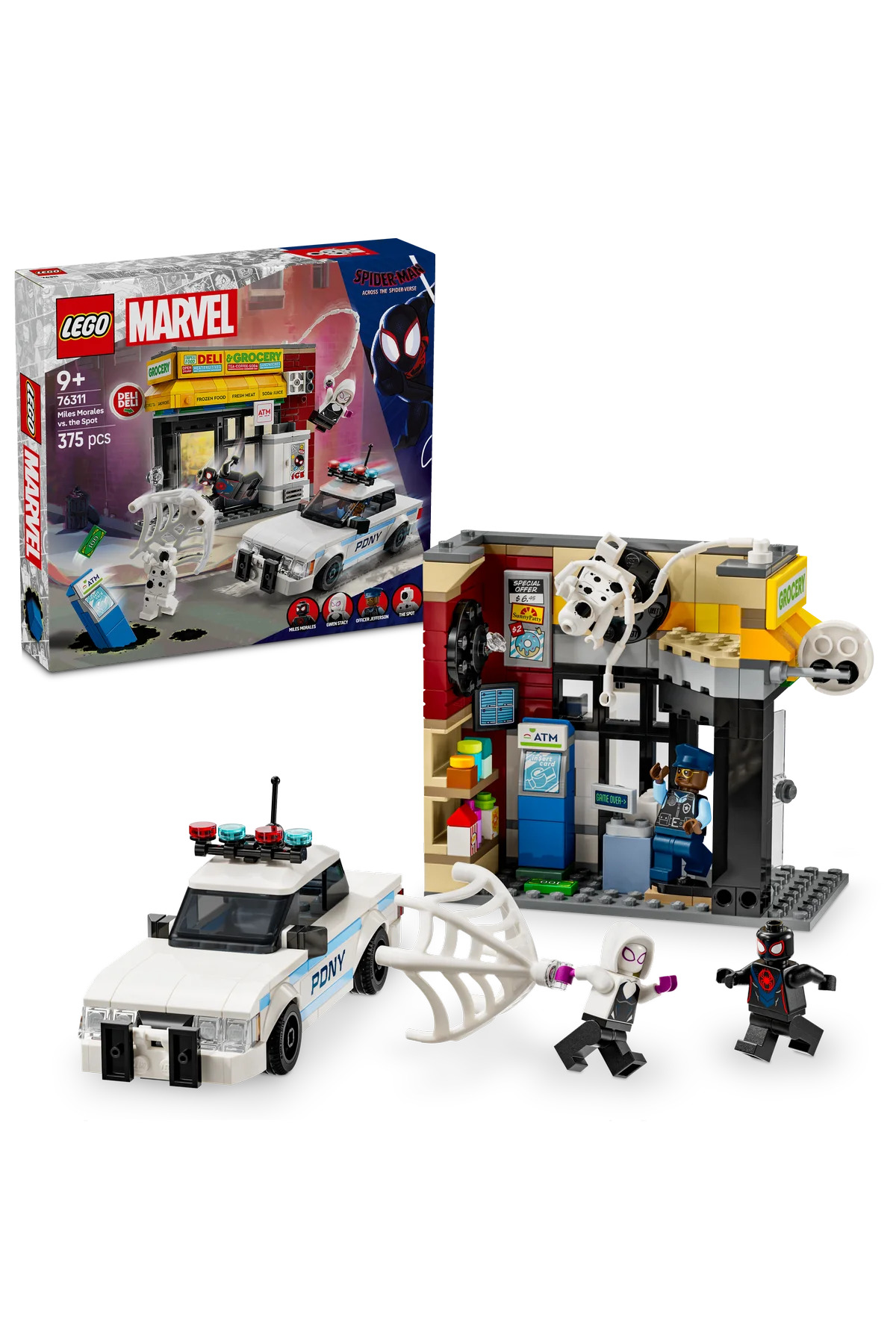 لگو و اسباب بازی های ساخت محور ® MARVEL SPIDER VERSE: MILES MORALES VS. SPOT 76311 9+ TOY BUILDING SET 375PR اورجینال LEGO