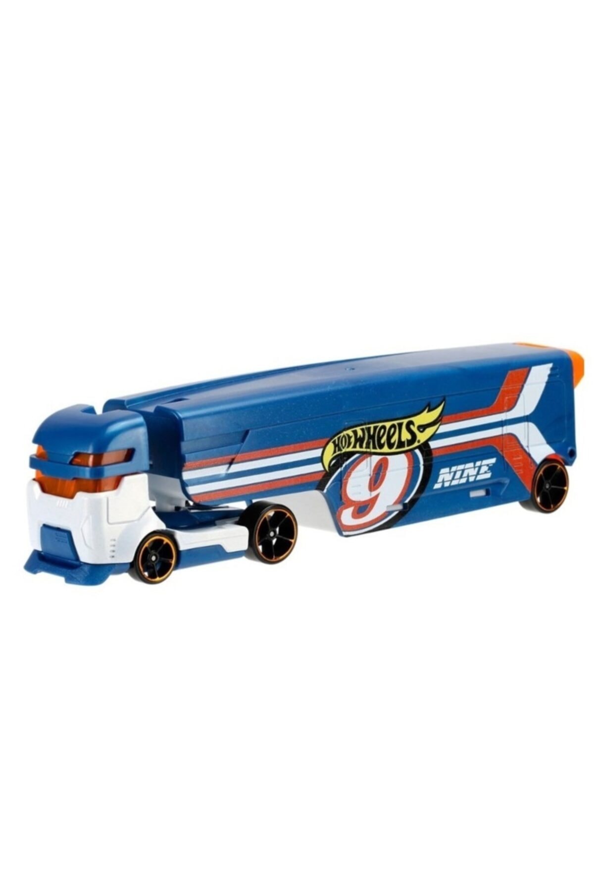 ماشین اسباب بازی کامیون باربری اصلی SPEEDWAY HAULER DKF85 اورجینال HOTWHEELS CARRIER TRUCK AND CAR HOT WHEELS