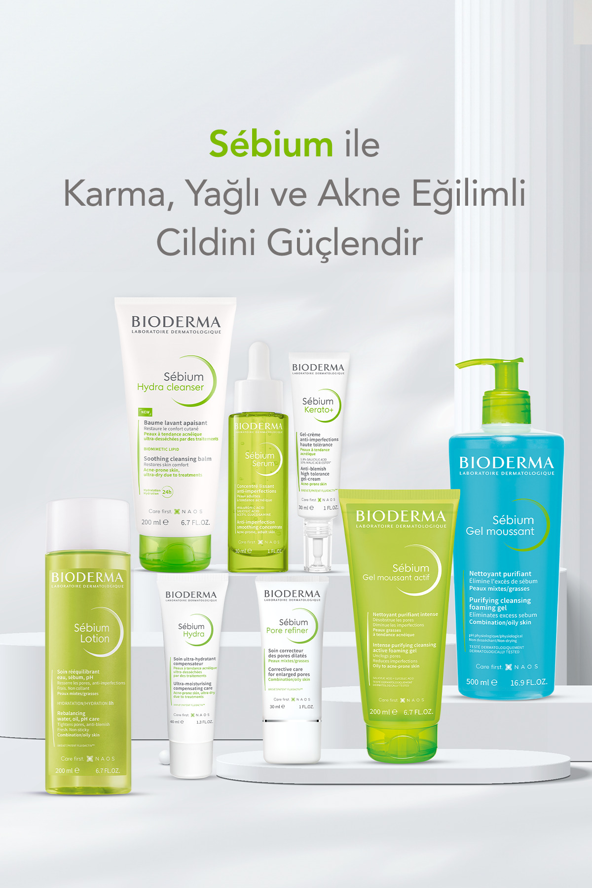 فومینگ ژل شستشو  پوست چرب با حجم 500 میل بایودرما Bioderma