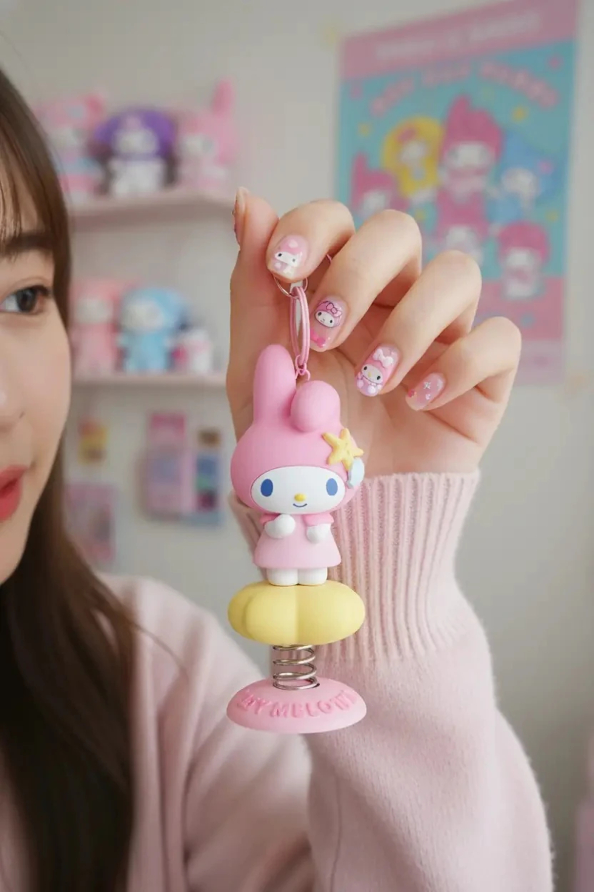 جلیقه کلید زینتی ماشین متحرک گنج اقیانوس با مجوز SANRIO جاکلیدی ملودی من Miniso