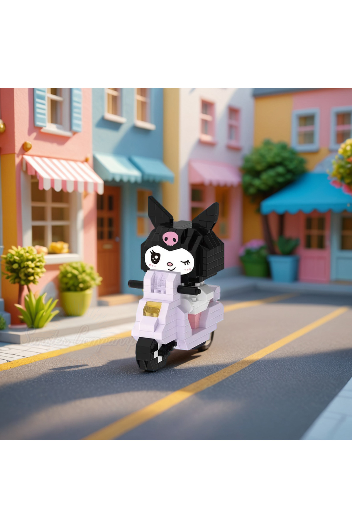 پازل سه بعدی اسکوتر KUROMI – ست بلوک DIY سری SANRIO | 319 PIECE TUTORIAL MEKANSM