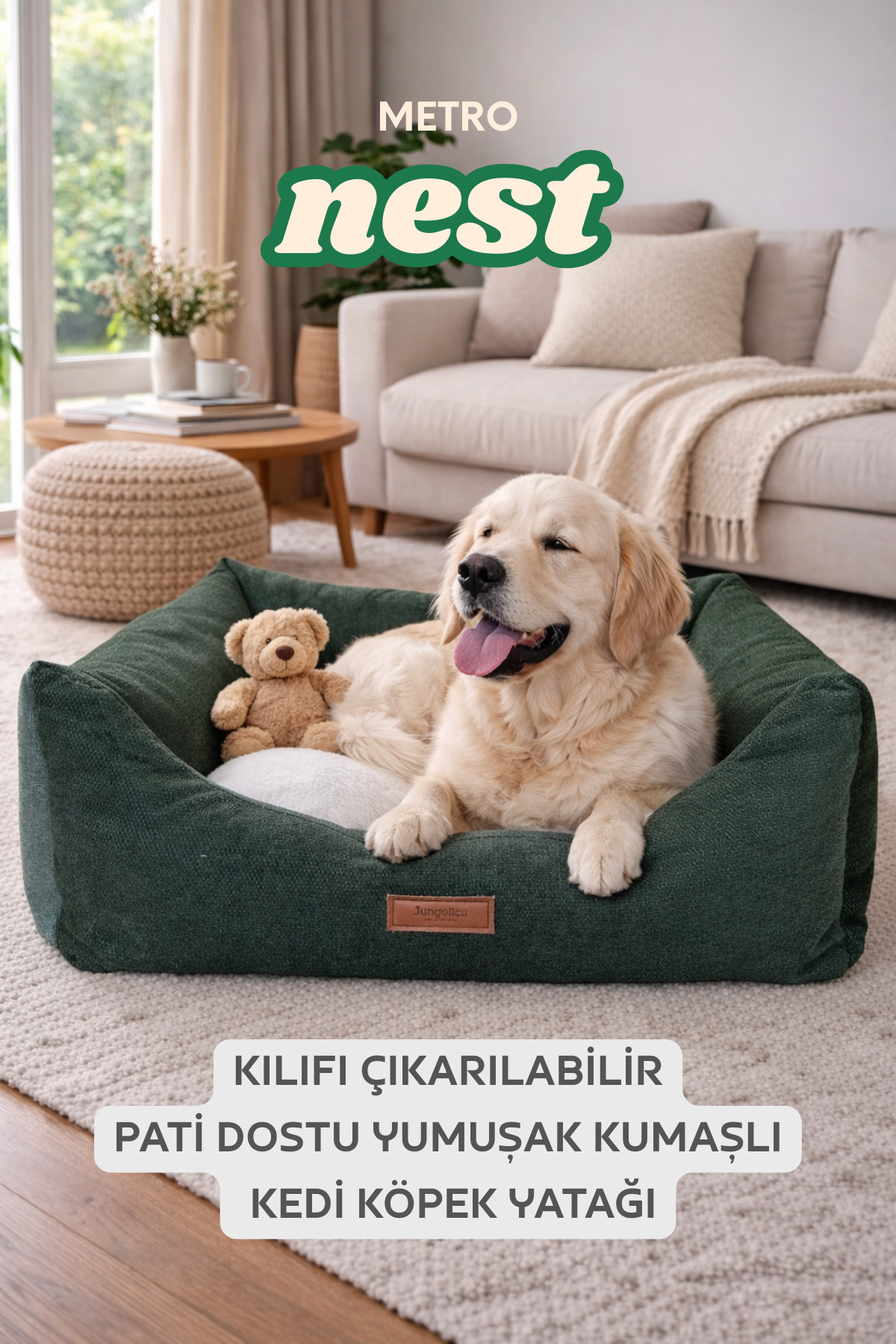 تخت گربه و سگ جونگولیکا پت پروداکتس Jungolica Pet Products Metro Nest مدل JPP88، سبز