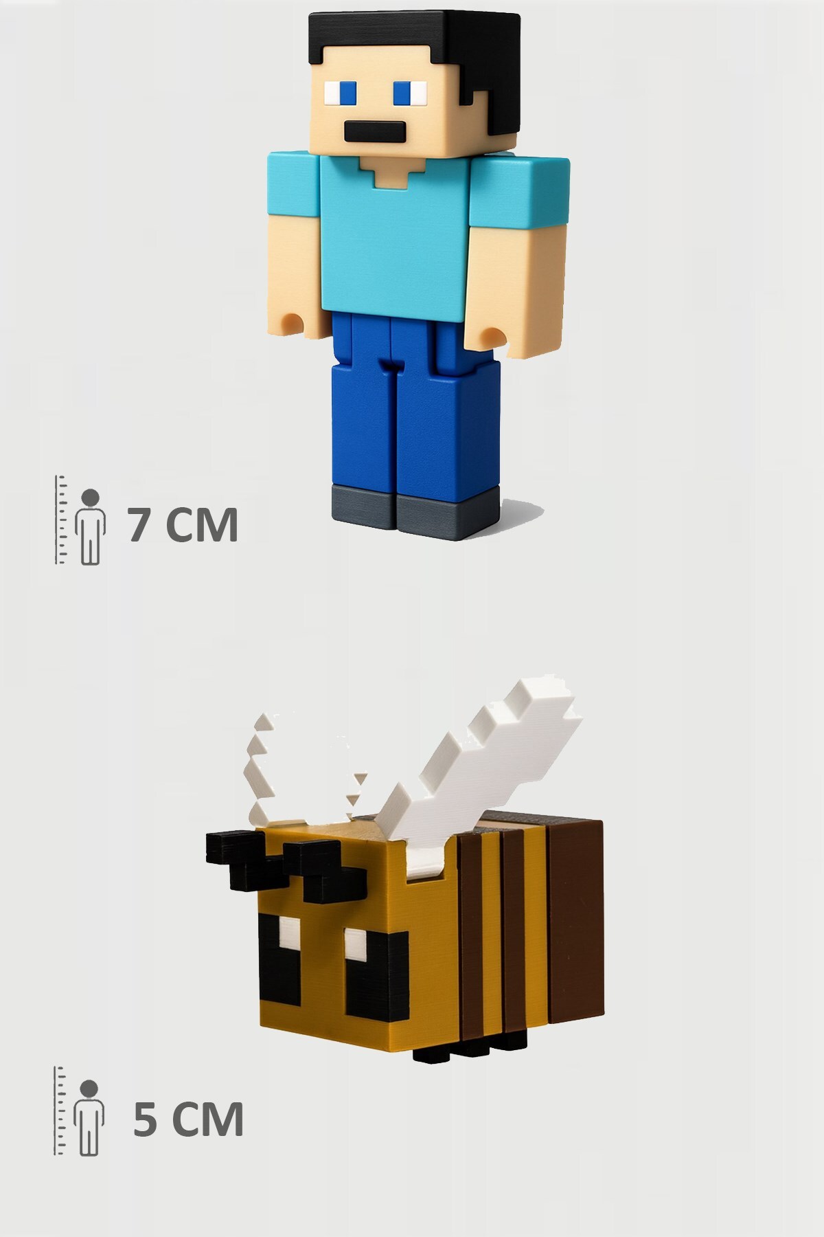 اسباب بازی های فیگور دیگر متحرک MINECRAFT STEVE و BEE SET FigürDizayn