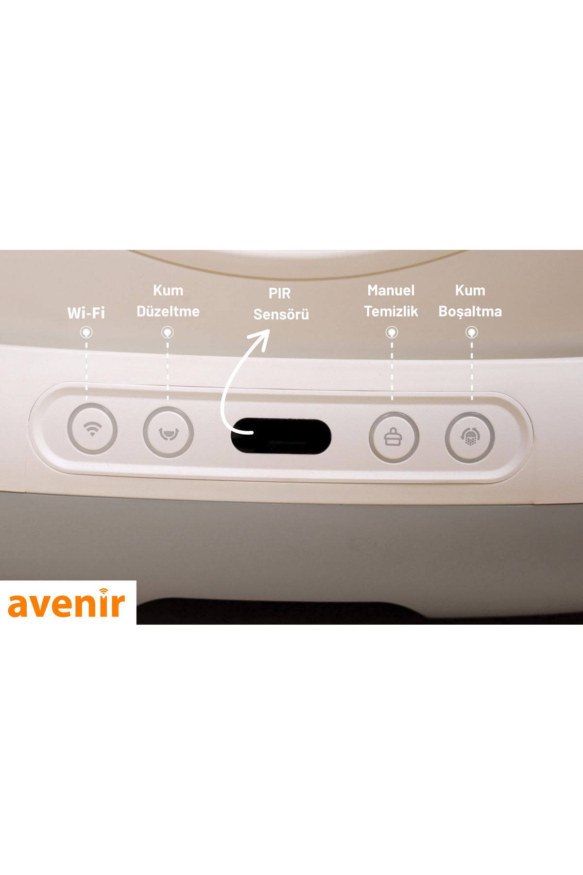 توالت هوشمند و خودکار گربه آونیر AVENİR مدل AV-CB02W-S214 با دوربین هدیه و مخزن ۷۵ لیتری