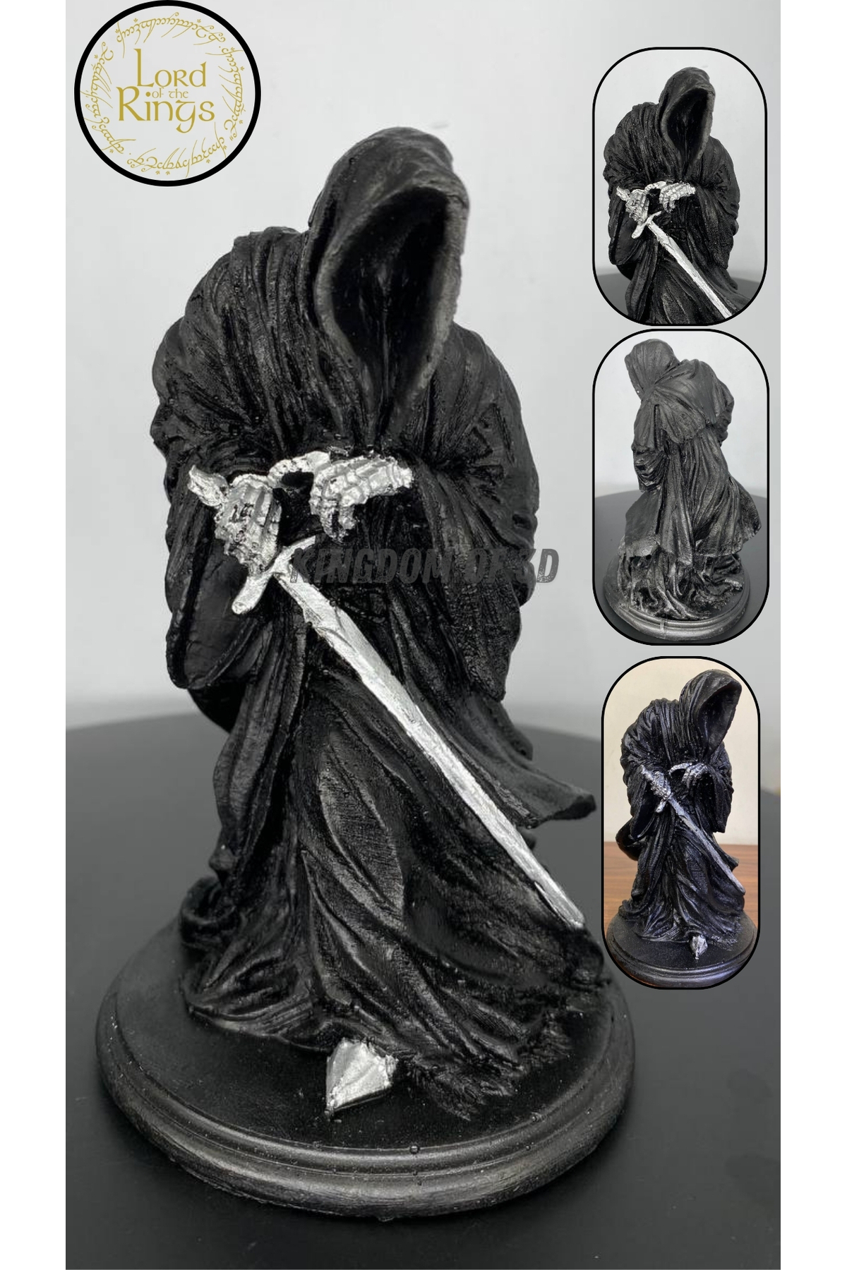 فیگور ارباب حلقه ها مجسمه سیاه مردور NINELAR BIBLO اصل Kingdom of 3D