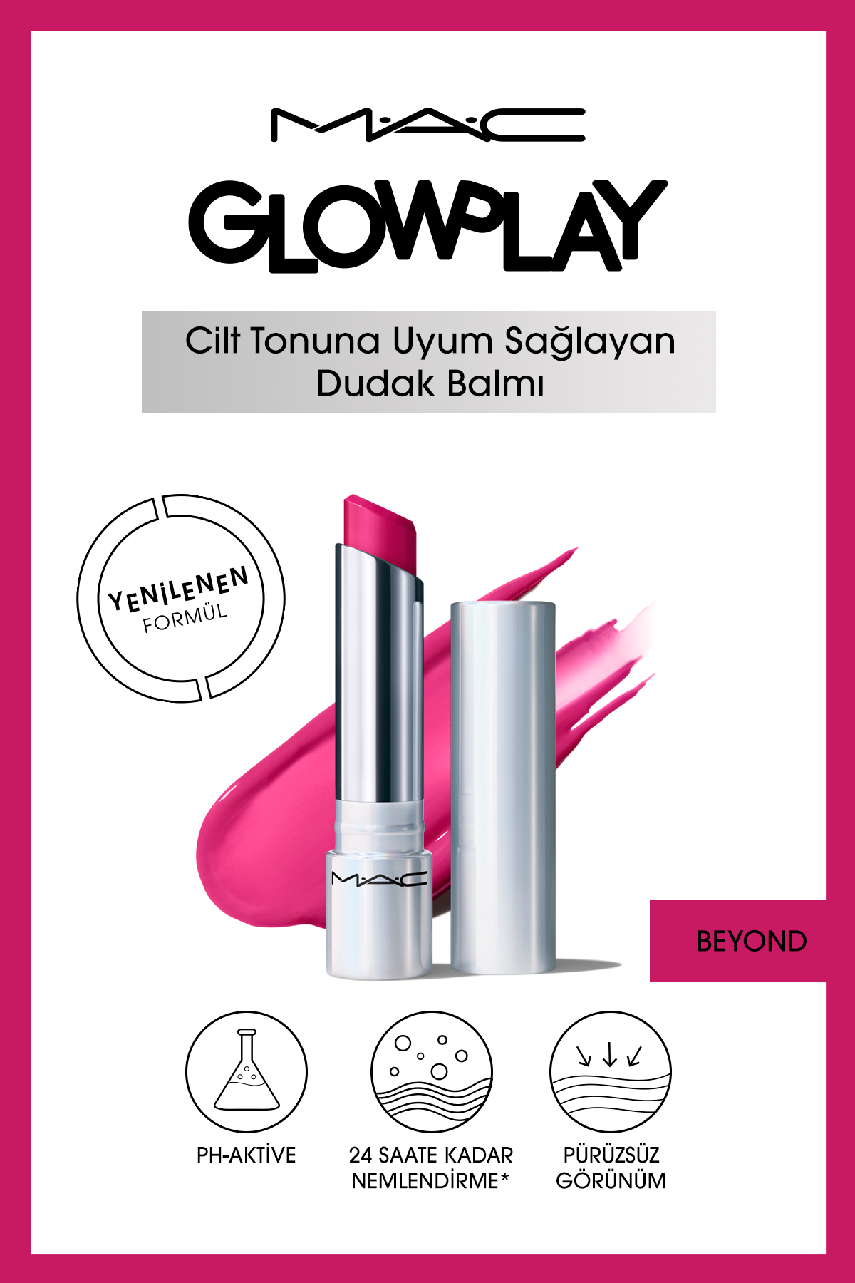 براق کننده لب GLOW PLAY WALTING مرطوب فراتر از 3 گرم Mac