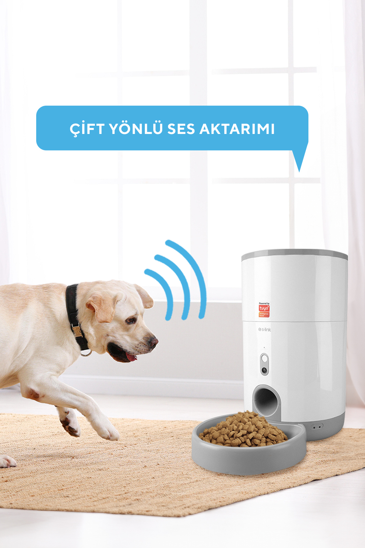 غذادهنده خودکار حیوانات اس‌لینک S-LINK SL-21 با دوربین 720p و ظرفیت ۲٫۶ لیتر 2.6l