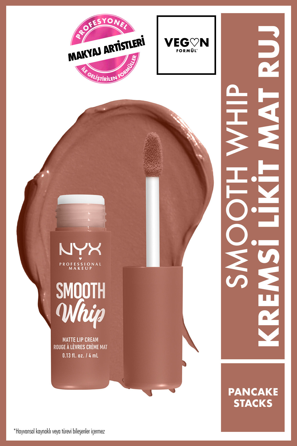 NYX Professional Makeup آرایش لب مایع مات کرمی اسموت ویپ پنکیک استکس