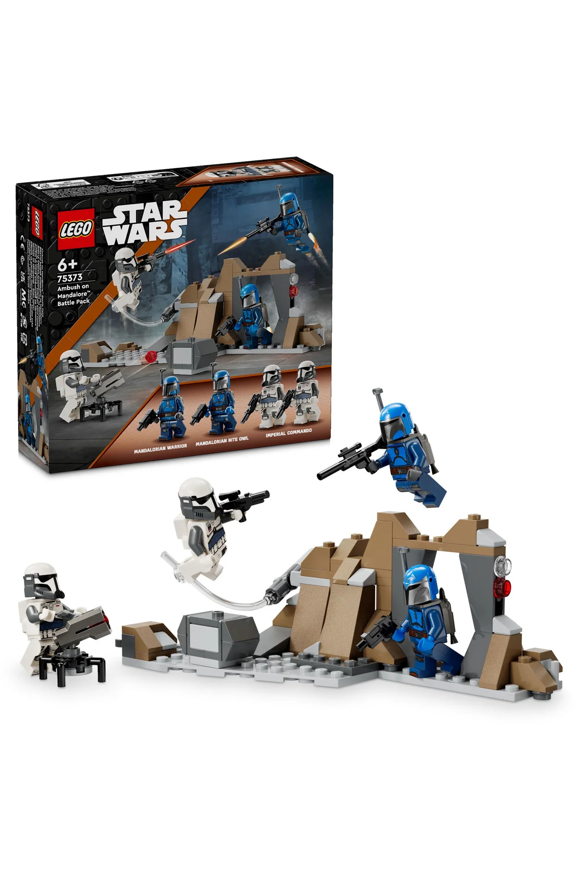 لگو و اسباب بازی های ساخت محور ® STAR WARS: THE MANDALORIAN MANDALORE™ AMBUSH BATTLE PACK 75373 6+ TOY BUILDING SET 109P اورجینال LEGO