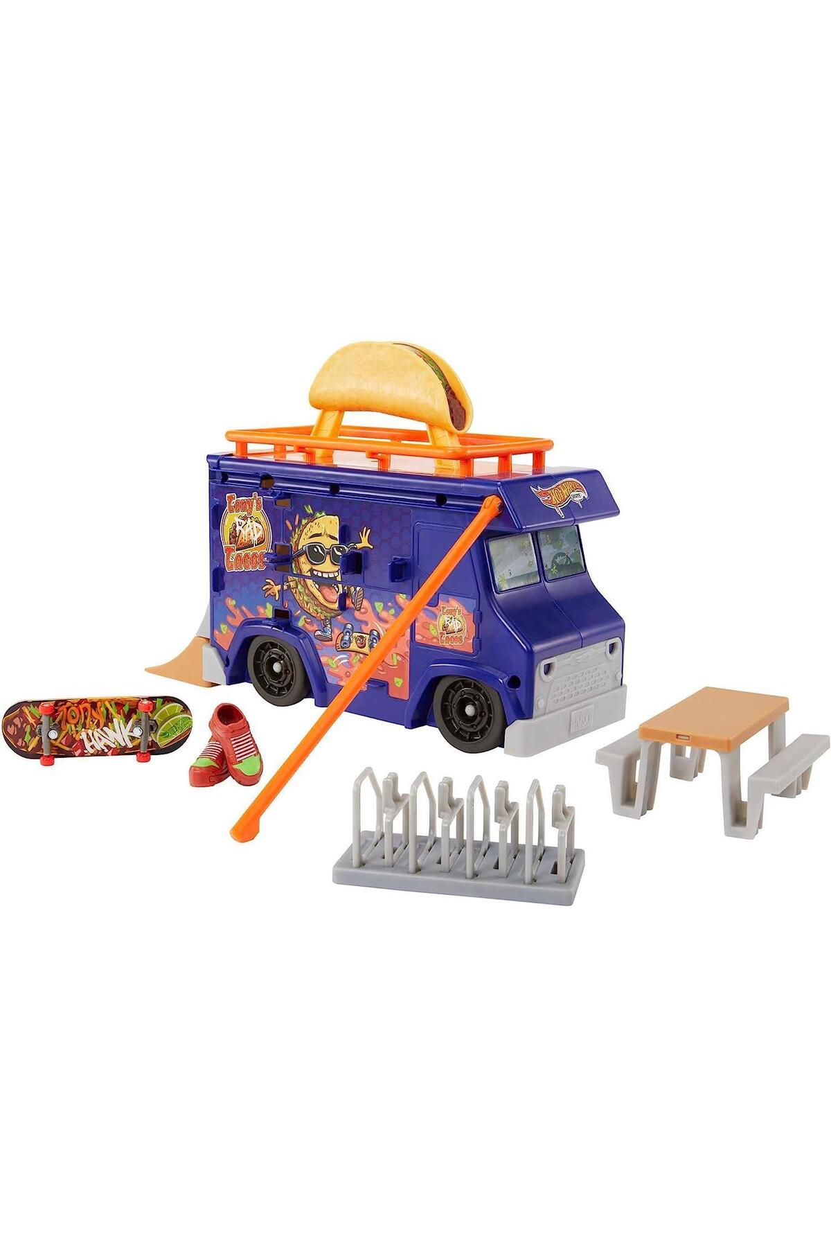 ست حرفه ای مجموعه بازی ماشین TACO SKATE HMK00 هات ویلز اورجینال HOT WHEELS