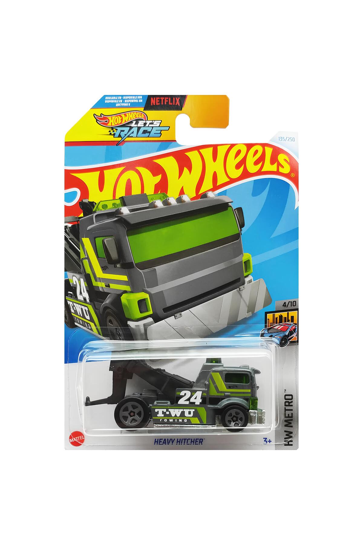 ماشین اسباب بازی HTD68 SINGLE CARS HEAVY HITCHER هات ویلز اورجینال HOT WHEELS