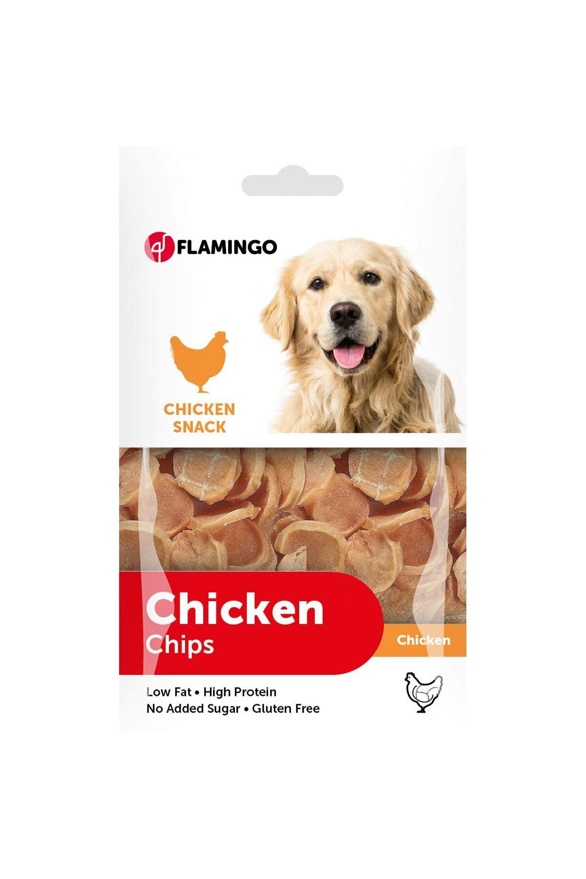 تشویقی چیپسی سگ فلامینگو Flamingo با مرغ و بدون گلوتن، ۸۵ گرم