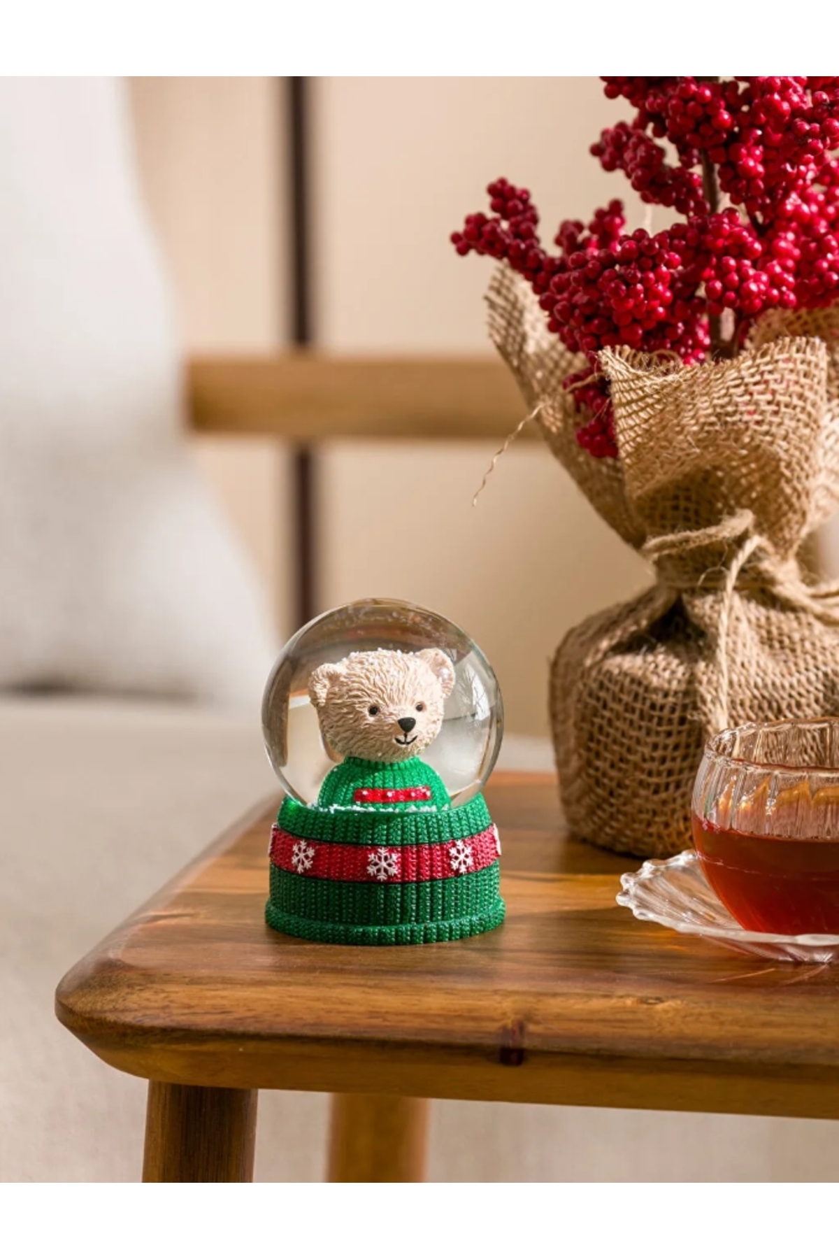گوی برفی الگوی خرس عروسکی مخلوط LCW HOME SNOW GLOBE 9 سانتی متری از ترکیه LC Waikiki