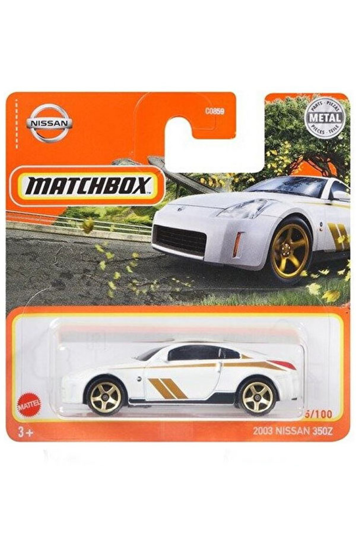 ماشین اسباب بازی جعبه کبریت 2003 NISSAN 350Z سفید 1 64 سری 2021 از ترکیه HOT WHEELS