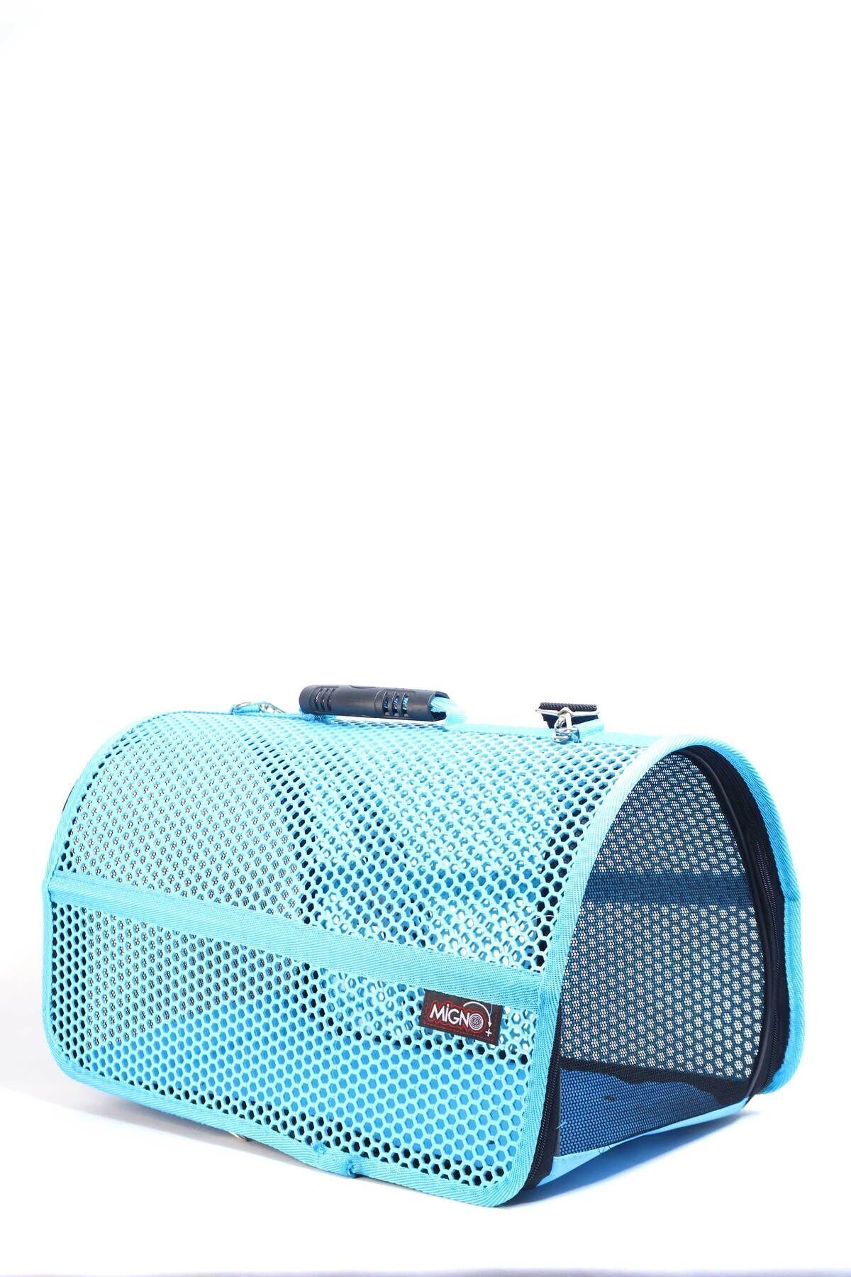کیف حمل گربه و سگ میگنو Migno Flybag Voyager توری فیروزه‌ای (VOY008)