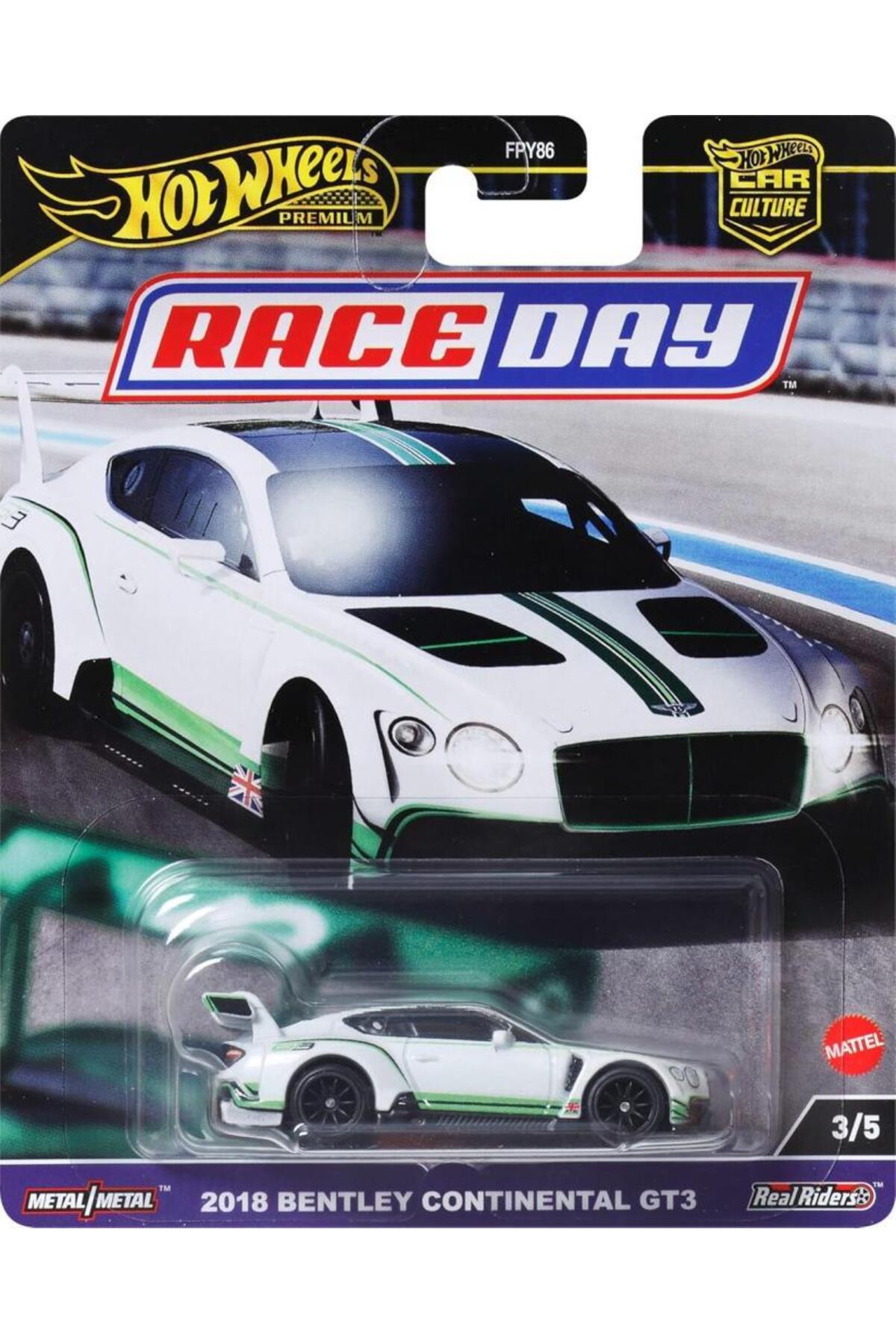ماشین اسباب بازی PREMIUM CAR CULTURE 2018 BENTLEY CONTINENTAL GT3 HRV93 هات ویلز اورجینال HOT WHEELS