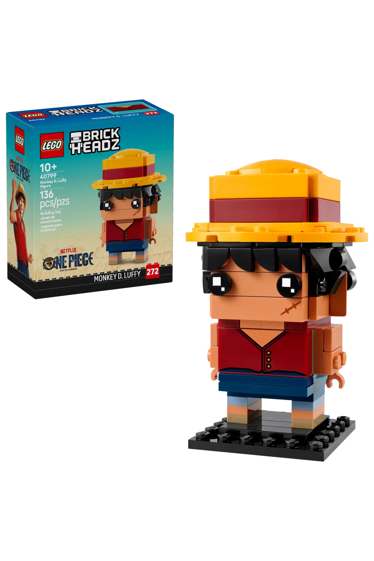 لگو و اسباب بازی های ساخت محور مدل یک تکه D. LUFFY BRICKHEADZ 40799 اورجینال LEGO