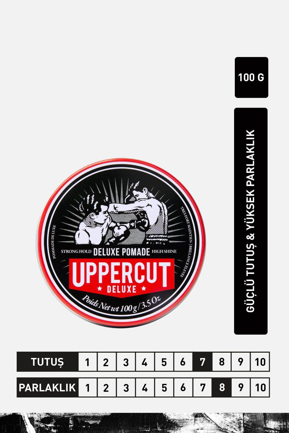 کرم و واکس حالت دهنده مو موم پوماد دلوکس 100 گرم ماندگاری قوی براق کننده متوسط ​​به بالا Uppercut Deluxe