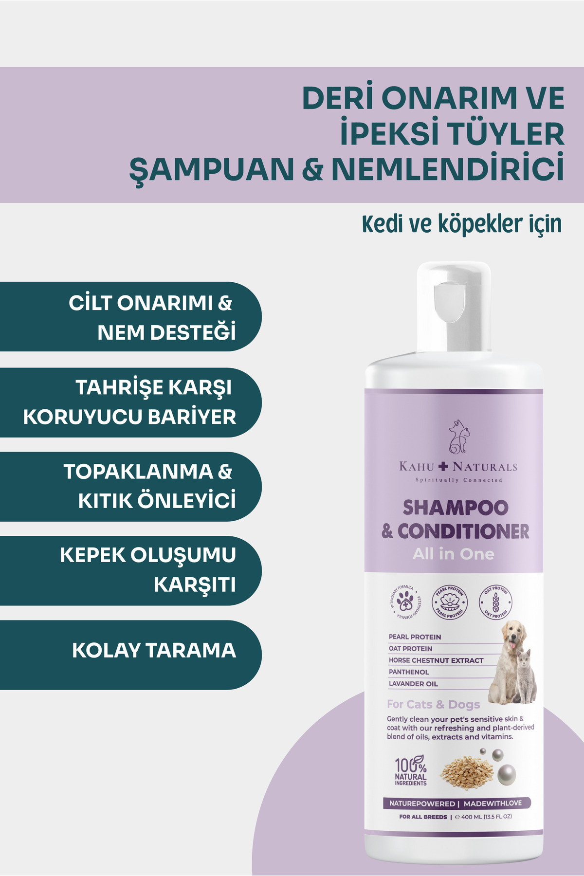 شامپوی سگ کاهو نچرالز Kahu Naturals، سری Spiritually Connected، ۴۰۰ میلی‌لیتر