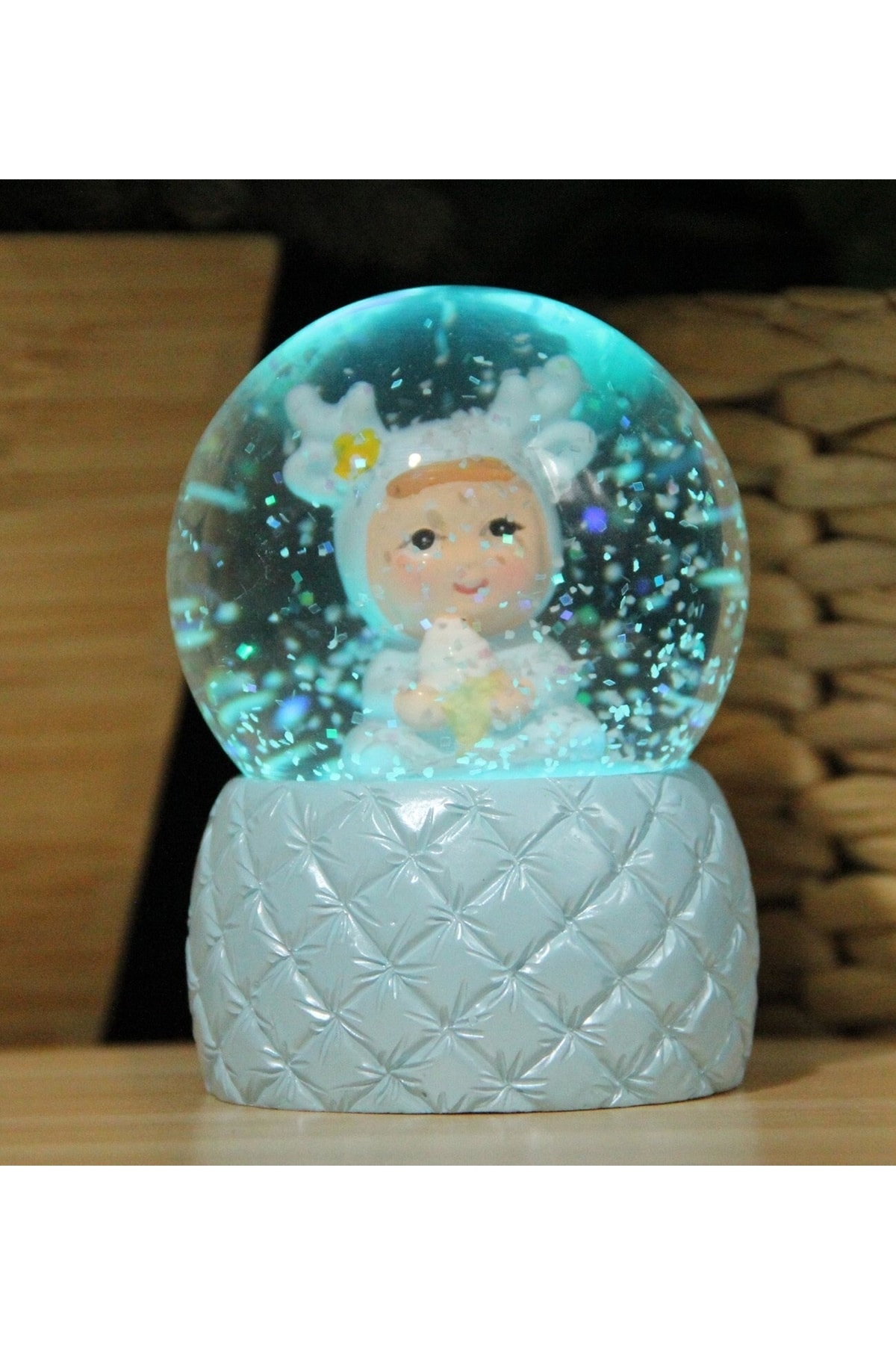 گوی برفی BABY LIGHTED SNOW GLOBE BLUE از ترکیه HEDİYEBİZİZ