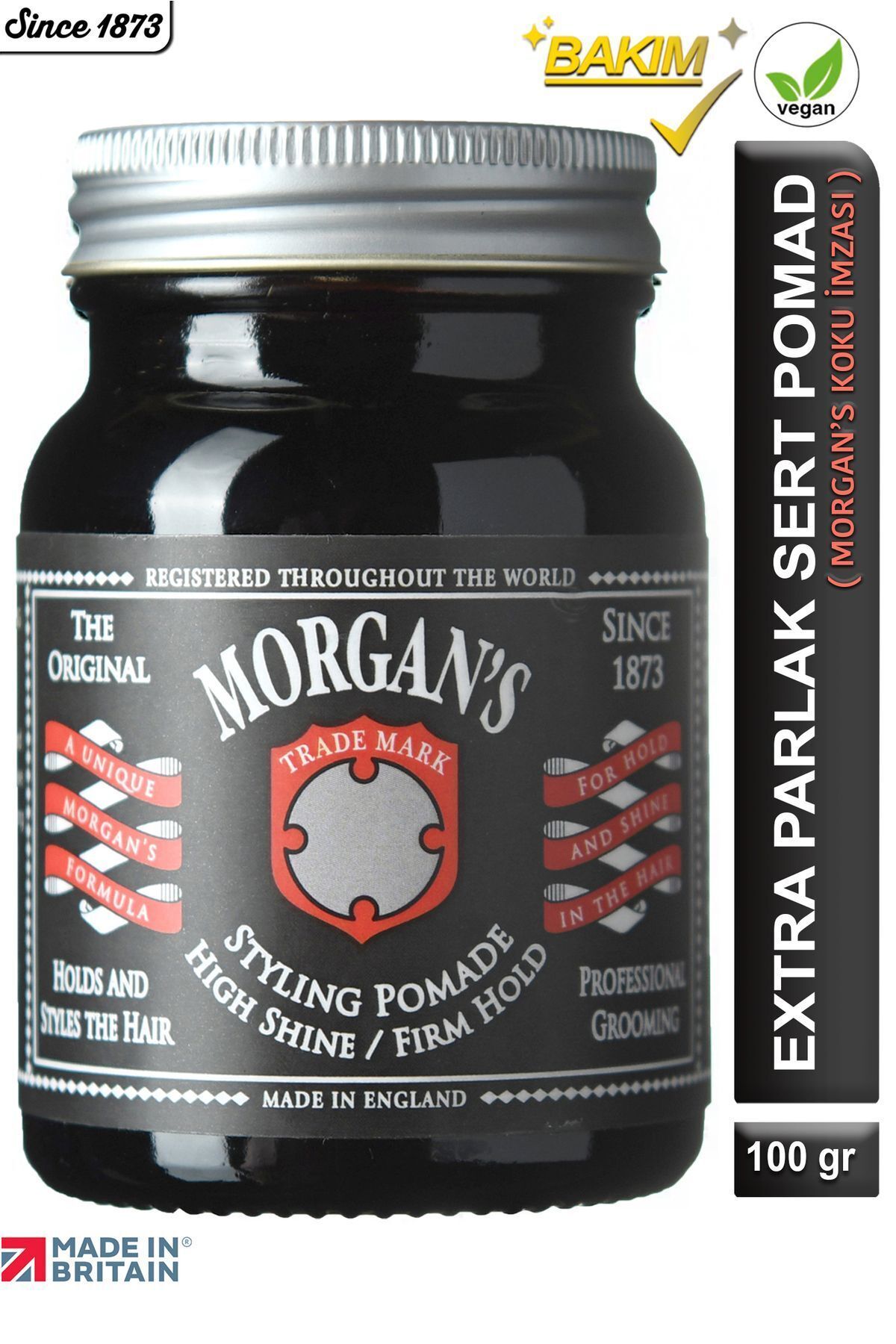 کرم و واکس حالت دهنده مو نگهدارنده محکم MORGAN'S HIGH SHINE POMADE, SHINING STYLING POMADE 100 گرم Morgan's Pomade
