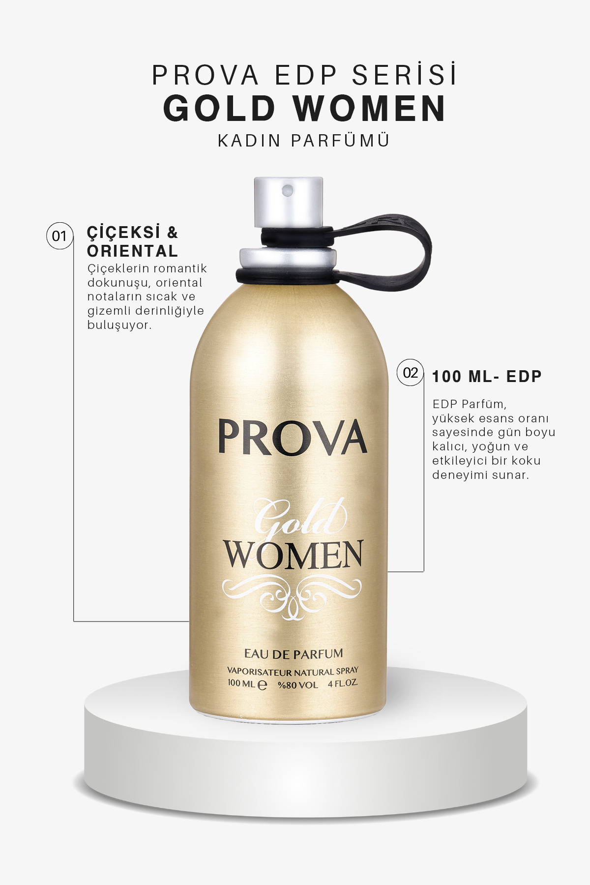 Prova عطر زنانه Gold ادوپرفیوم گلدار 100 میلی لیتر