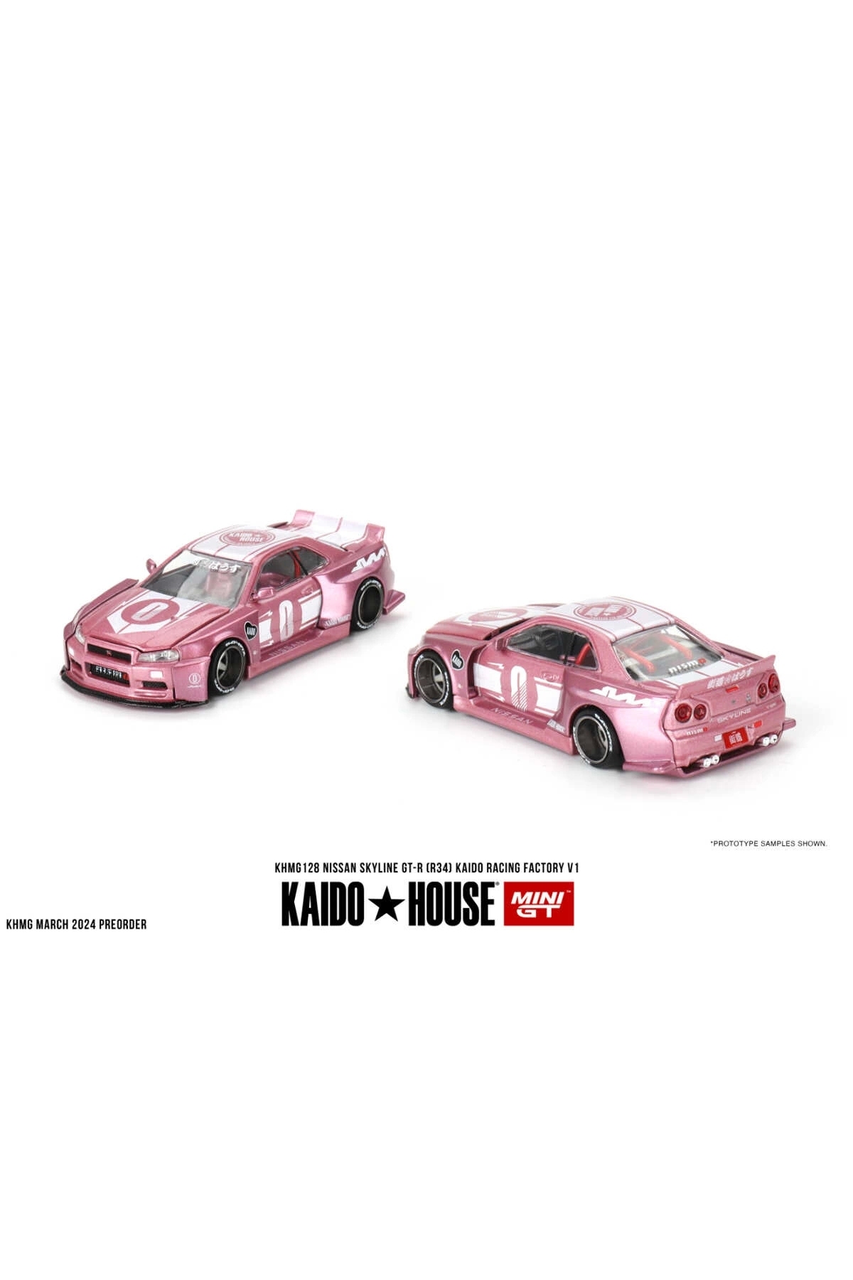 ماشین اسباب بازی KAIDO HOUSE NISSAN SKYLINE GT R R34 RACING FACTORY V1 128 mini gt