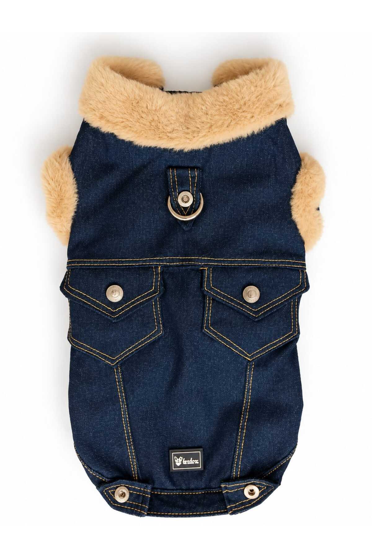 کت جین سگ Cosy Up لولو د اربن پاپ Lulu The Urban Pup با آستر پشم مصنوعی آبی