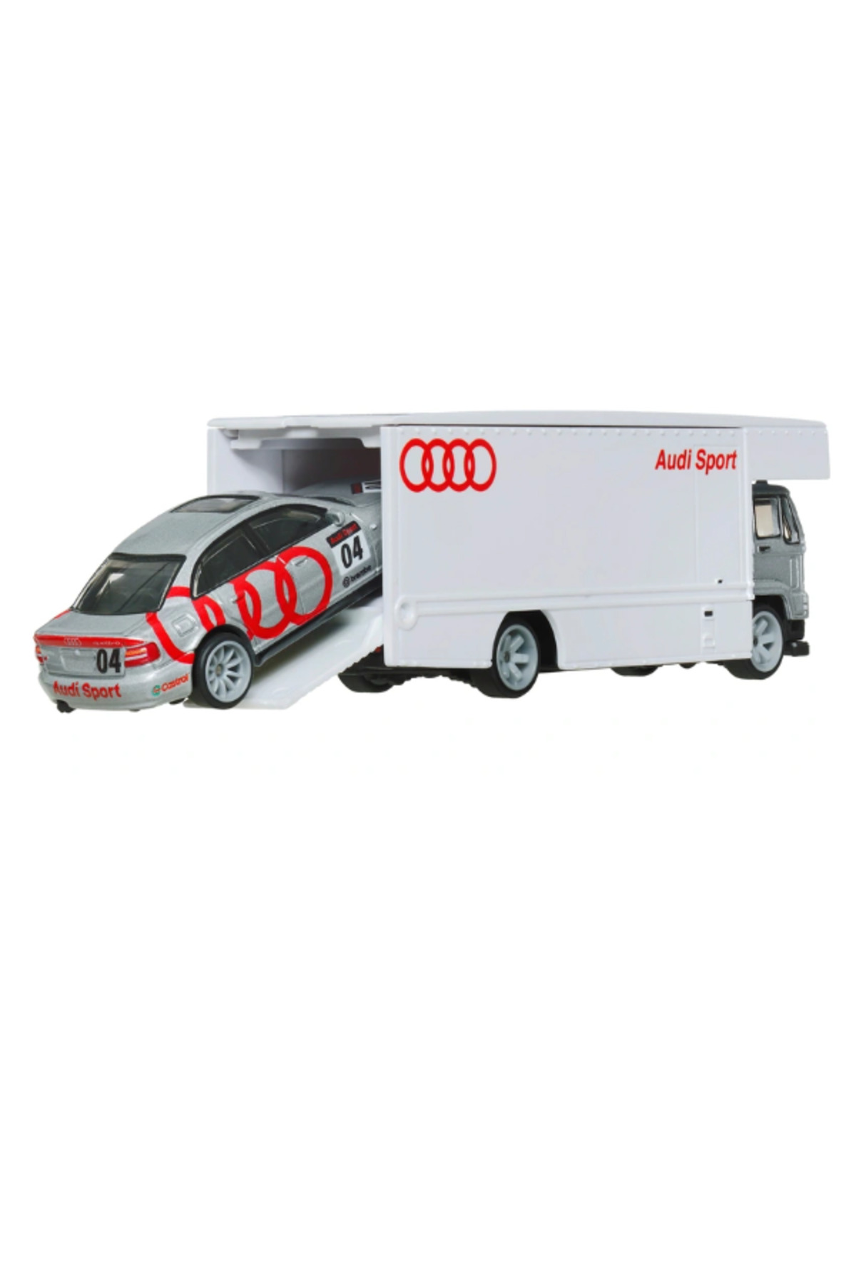 ماشین اسباب بازی ممتاز حمل و نقل تیم کشت اتومبیل AUDI S4 QUATTRO FLYER هات ویلز اورجینال HOT WHEELS