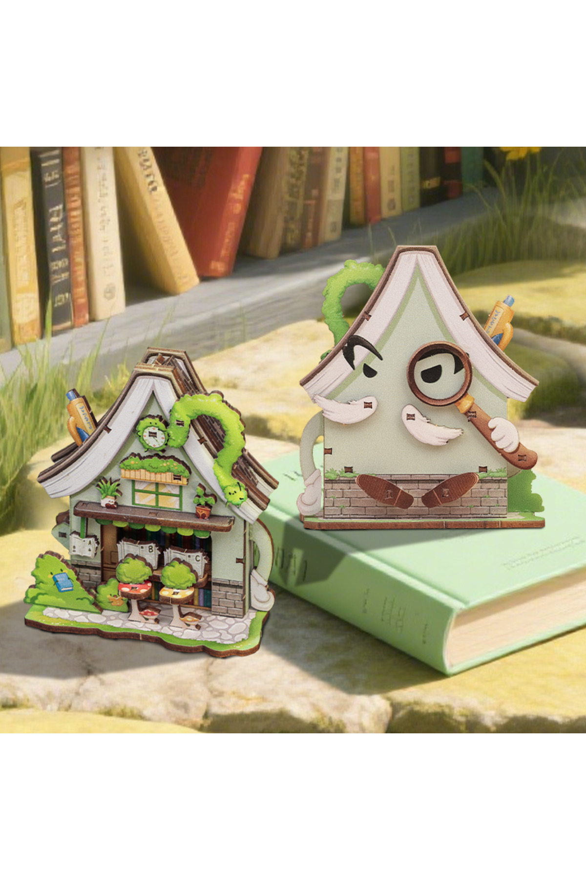 پازل سه بعدی CWGA TALEBOX CORNER SERIES MINI HOUSE NEW STYLE STORE DIY MINIATURE BOOKSHOP CUTEBEE