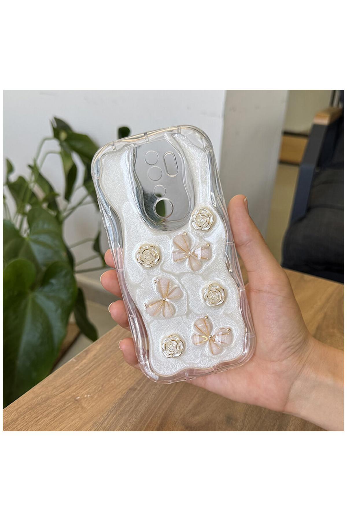 کاور و قاب محافظ شیائومی REDMI NOTE 8 PRO COMPATIBLE CASE ZEBANA FLORAL SILICONE GOLD اورجینال Zebana