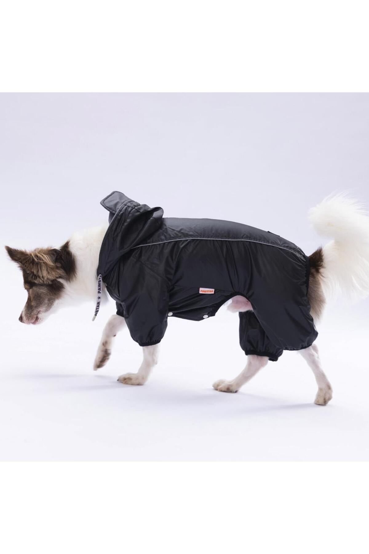 بارانی سرهمی سگ پاواستار Pawstar مشکی مدل PS24-1028