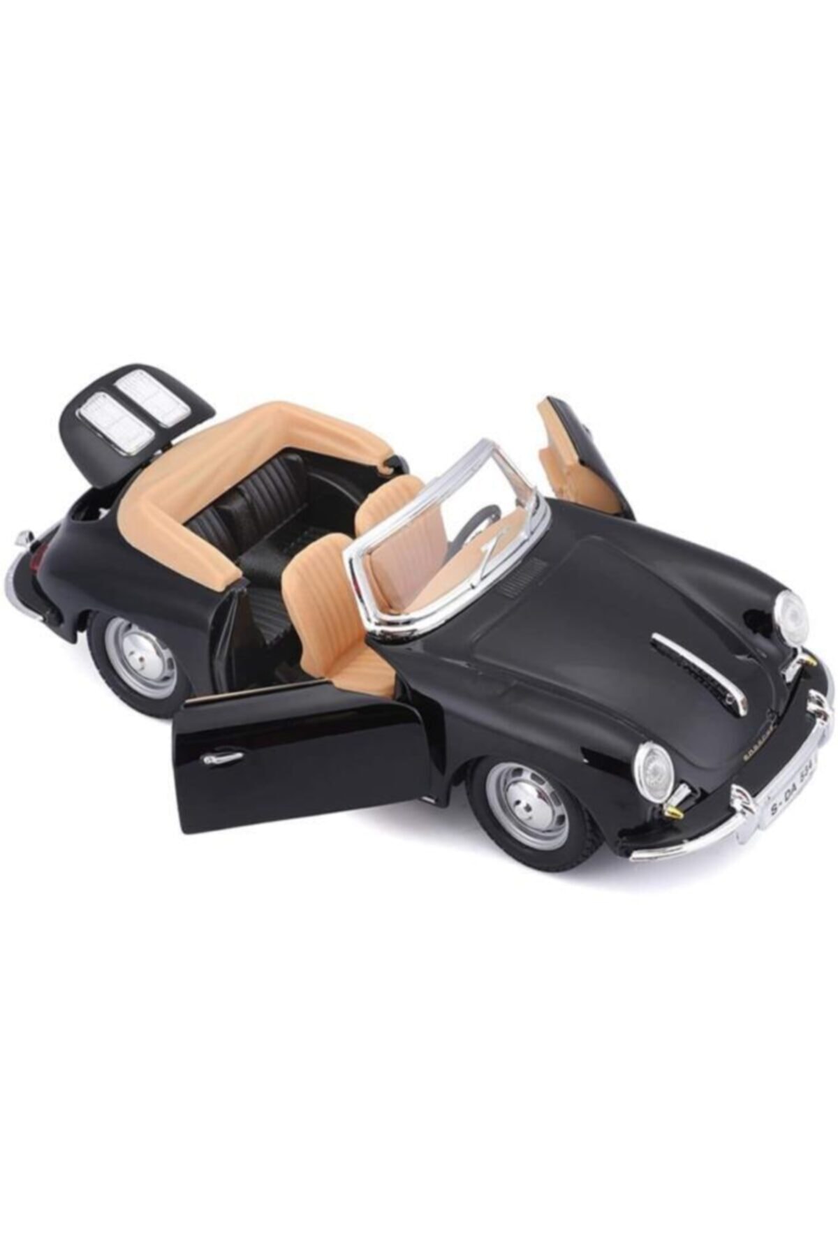 مدل خودرو PORSCHE 356B CABRIOLET 1961 MODEL کلاسیک CAR 1 24 SCALE مشکی اورجینال Burago