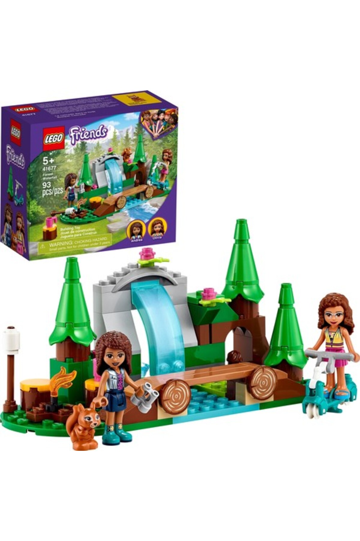 LEGO بازی حیوانات جنگلی لگو دوستان، آبشار جنگلی / 93 قطعه / +5 سال