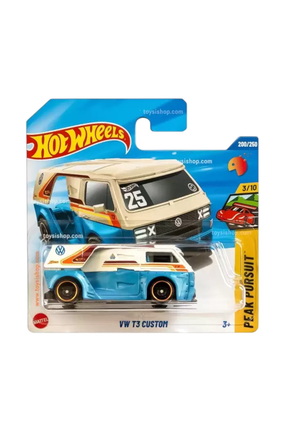ماشین اسباب بازی VW T3 CUSTOM PEAK PURSUIT JBB21 هات ویلز اورجینال HOT WHEELS