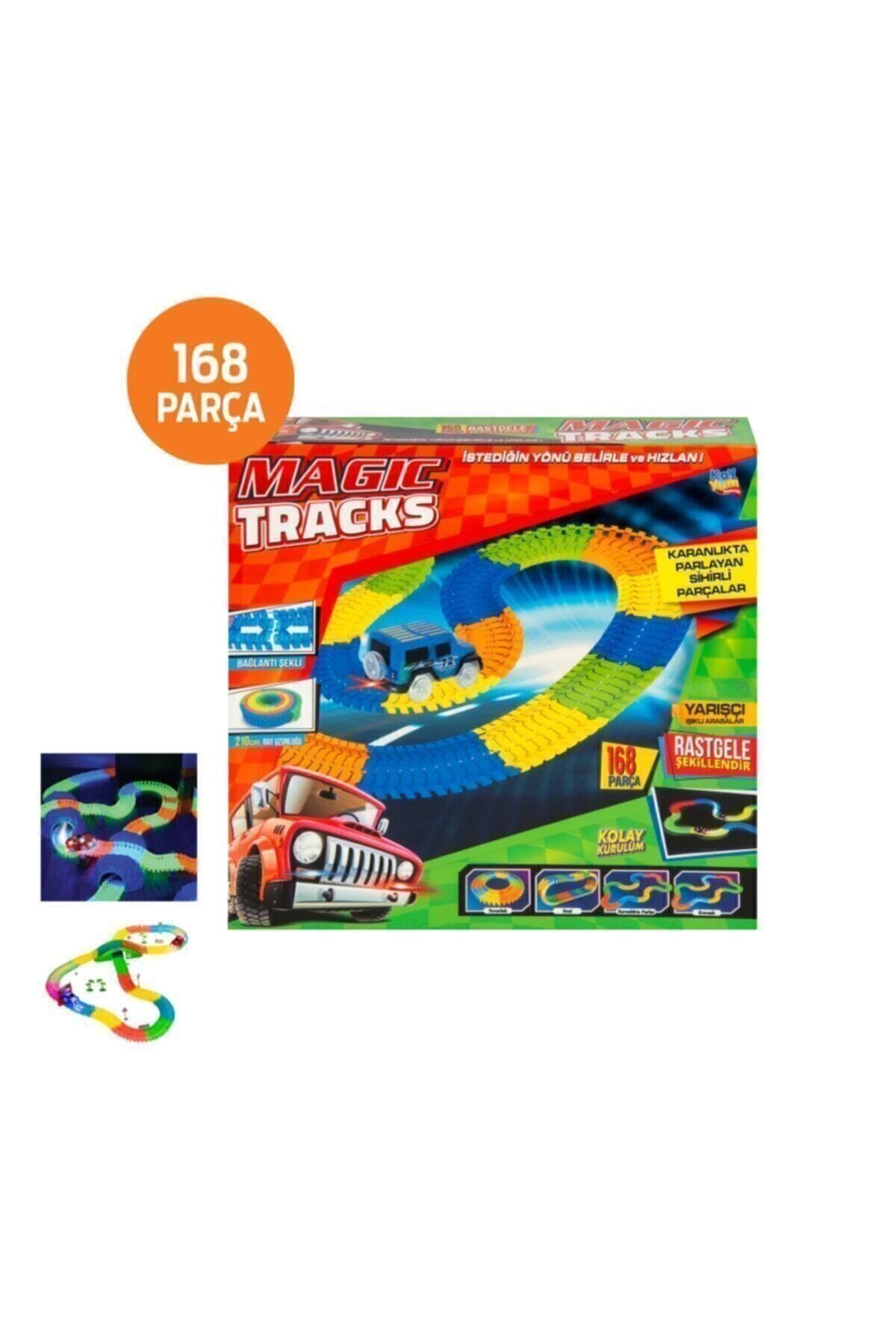 ماشین اسباب بازی پیست مسابقه 168 PIECES MAGIC TRACKS و 1 BATTERY CAR 23082235 Kayyum Oyuncak
